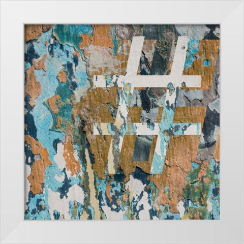 Hashtag White Modern Wood Framed Art Print by PI Studio