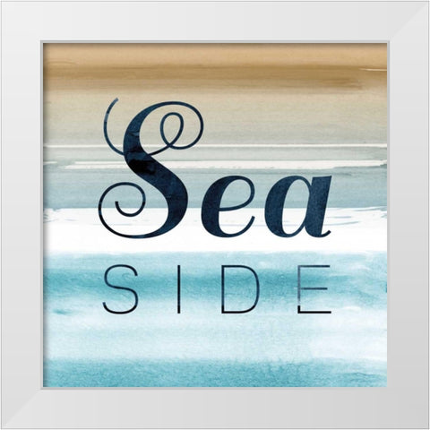 Seaside White Modern Wood Framed Art Print by PI Studio