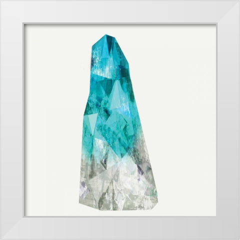 Crystal I White Modern Wood Framed Art Print by PI Studio