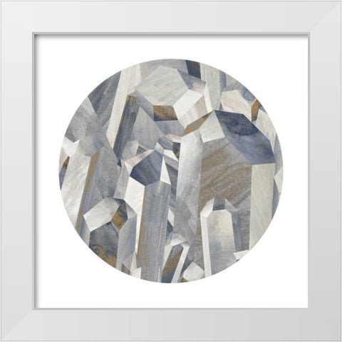 Gems I White Modern Wood Framed Art Print by PI Studio