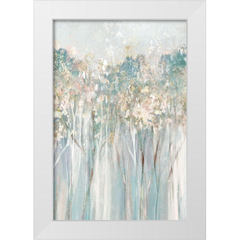 Dewy III  White Modern Wood Framed Art Print by Collabera, Pamela