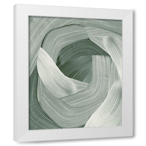 Enriched Emerald  White Modern Wood Framed Art Print by PI Studio