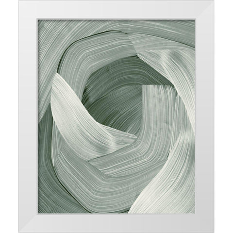 Enriched Emerald  White Modern Wood Framed Art Print by PI Studio