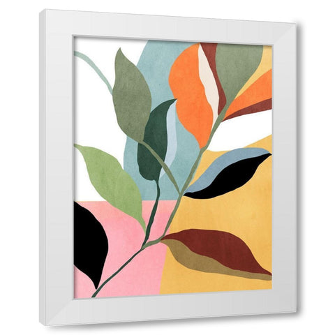 Bright Twig White Modern Wood Framed Art Print by PI Studio