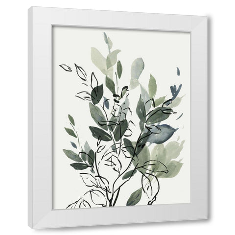 A Cluster Of Leaves For You White Modern Wood Framed Art Print by PI Studio