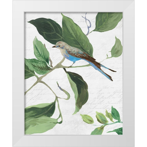 Spring Bird I White Modern Wood Framed Art Print by PI Studio