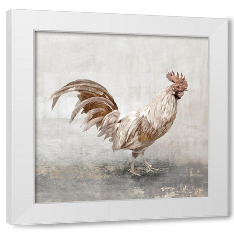 Rustic Roaster White Modern Wood Framed Art Print by Pi Studio