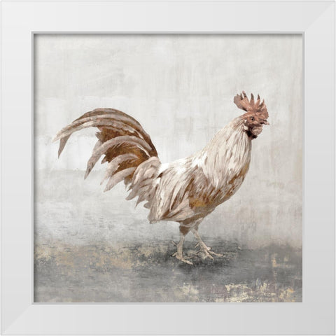 Rustic Roaster White Modern Wood Framed Art Print by Pi Studio