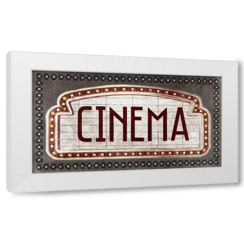 Cinema White Modern Wood Framed Art Print by PI Studio