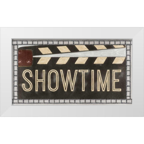 Showtime White Modern Wood Framed Art Print by PI Studio