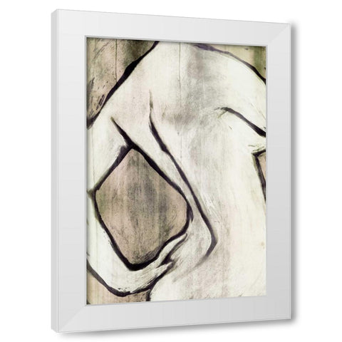 Nude Sepia I White Modern Wood Framed Art Print by PI Studio