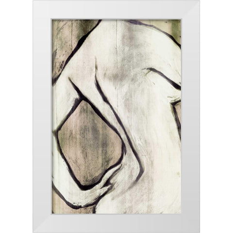 Nude Sepia I White Modern Wood Framed Art Print by PI Studio