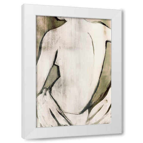 Nude Sepia II White Modern Wood Framed Art Print by PI Studio