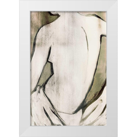 Nude Sepia II White Modern Wood Framed Art Print by PI Studio
