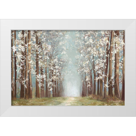 Apple Orchard White Modern Wood Framed Art Print by PI Studio