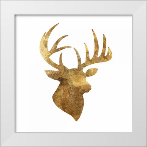 Stag SU White Modern Wood Framed Art Print by PI Studio