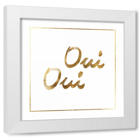 Oui Oui White Modern Wood Framed Art Print by PI Studio