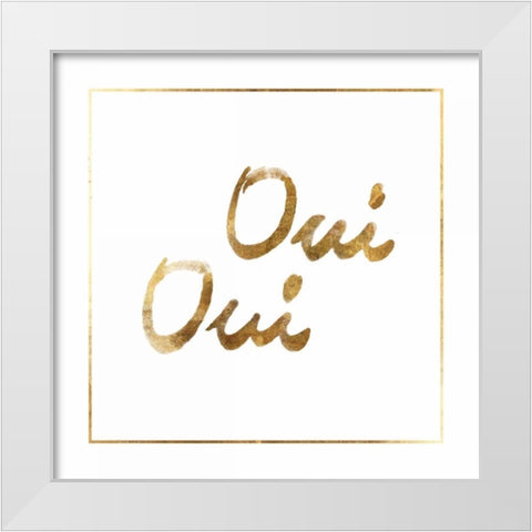 Oui Oui White Modern Wood Framed Art Print by PI Studio