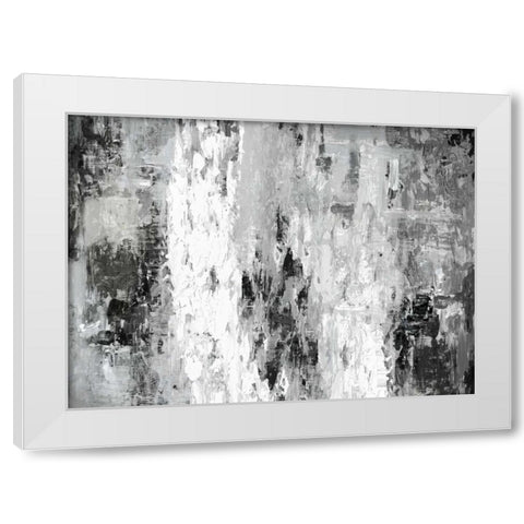 Black and White Abstract IV White Modern Wood Framed Art Print by PI Studio