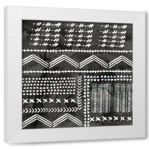 African III Black Version White Modern Wood Framed Art Print by PI Studio