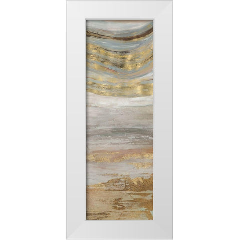 Gold Swirl II White Modern Wood Framed Art Print by PI Studio