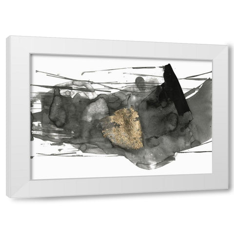 Black Gesture I White Modern Wood Framed Art Print by PI Studio