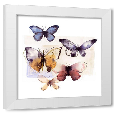 Butterfly Fly Away IIIÂ  White Modern Wood Framed Art Print by PI Studio