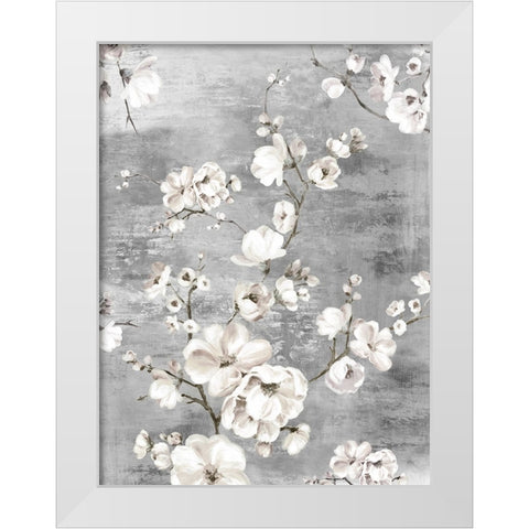 Blossoming Garden II White Modern Wood Framed Art Print by PI Studio