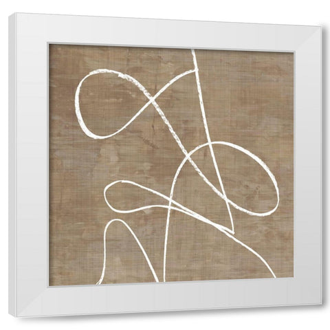 Swooping Lines  White Modern Wood Framed Art Print by PI Studio