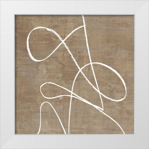 Swooping Lines  White Modern Wood Framed Art Print by PI Studio