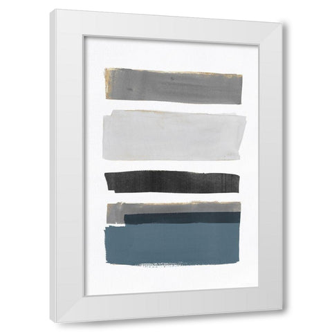 Striped TogetherÂ  White Modern Wood Framed Art Print by PI Studio