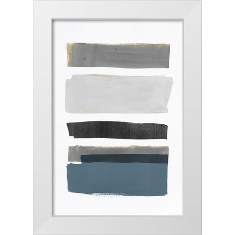 Striped TogetherÂ  White Modern Wood Framed Art Print by PI Studio