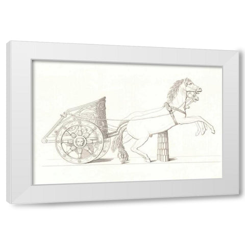 Chariot Vol. IV White Modern Wood Framed Art Print by PI Collection