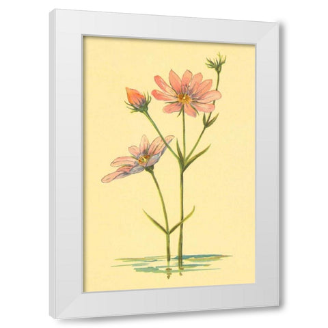 Sea Pink White Modern Wood Framed Art Print by PI Collection