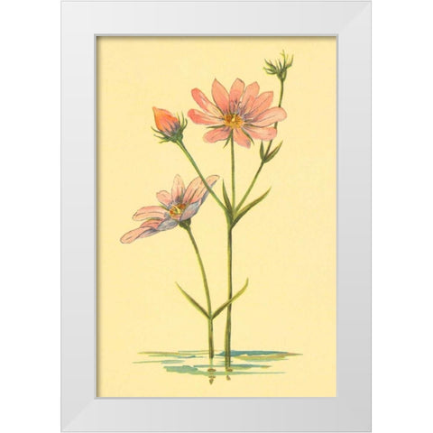 Sea Pink White Modern Wood Framed Art Print by PI Collection