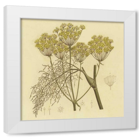 Yellow Weeds White Modern Wood Framed Art Print by PI Collection