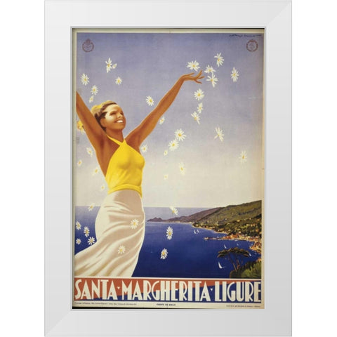 Santa Margherita White Modern Wood Framed Art Print by PI Collection
