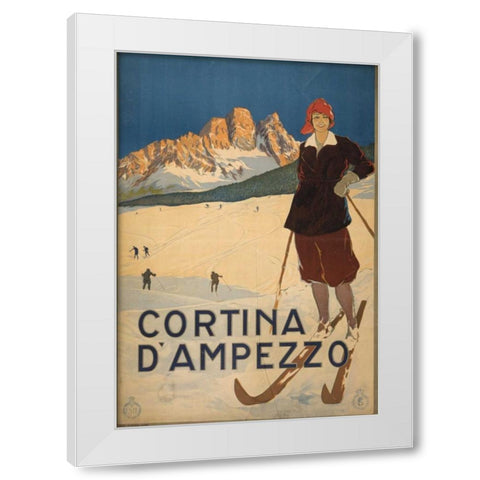 Cortina D Ambrezzo White Modern Wood Framed Art Print by PI Collection