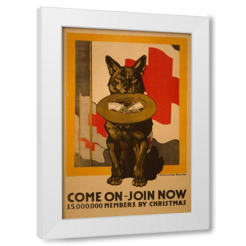 Join Now White Modern Wood Framed Art Print by PI Collection