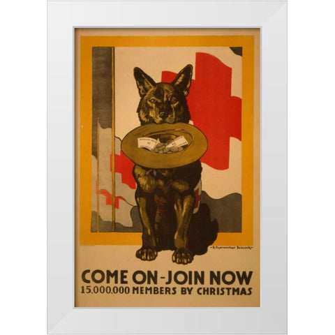 Join Now White Modern Wood Framed Art Print by PI Collection