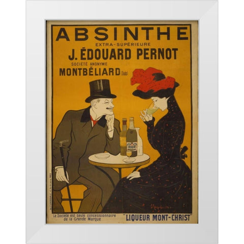 Absinthe White Modern Wood Framed Art Print by PI Collection