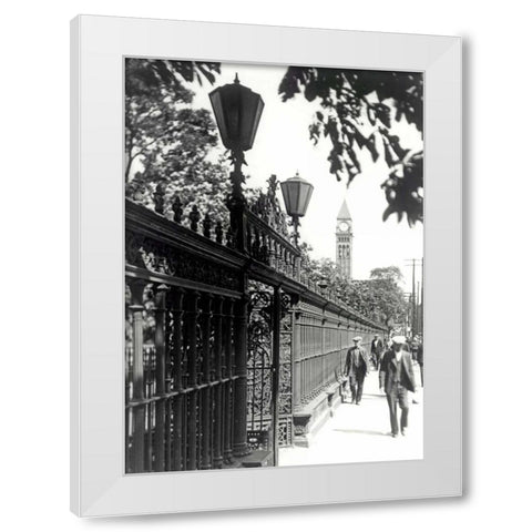 Walking White Modern Wood Framed Art Print by PI Collection