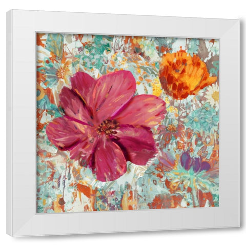 Flower Gathering II White Modern Wood Framed Art Print by Kelly, Rea