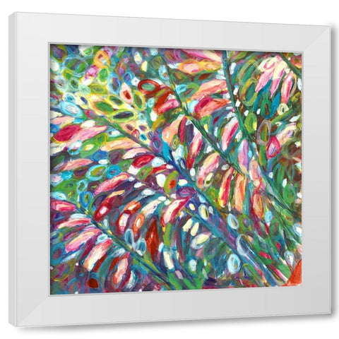 Colorful Bluebells White Modern Wood Framed Art Print by Kelly, Rea