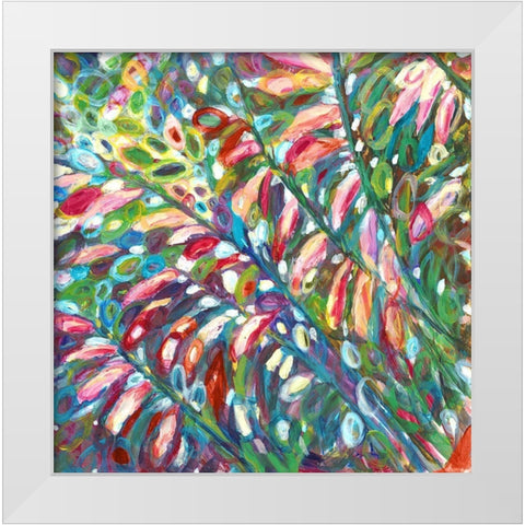 Colorful Bluebells White Modern Wood Framed Art Print by Kelly, Rea