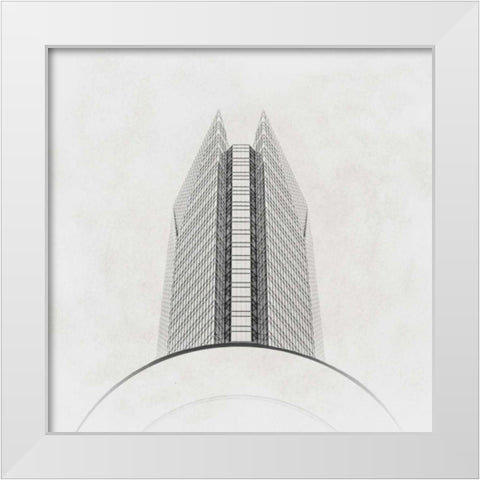 Arc III White Modern Wood Framed Art Print by Cotter, Rick
