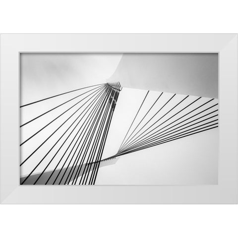 Heights White Modern Wood Framed Art Print by Cotter, Rick