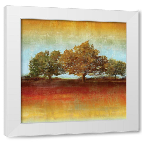 All Aglow I White Modern Wood Framed Art Print by Reeves, Tom