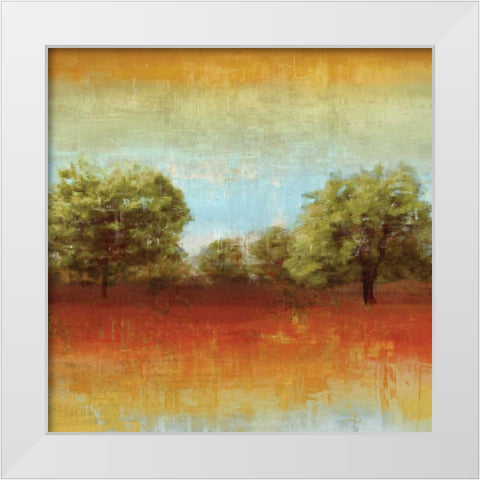 All Aglow II White Modern Wood Framed Art Print by Reeves, Tom