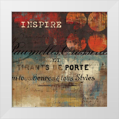 Inspire - Mini White Modern Wood Framed Art Print by Reeves, Tom